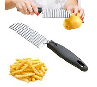 Cortador De Patatas, Cortadora de Onda Rizada para Cocina, Accesorio Ergonómico Para Cortar Pepino Zanahoria Fruta Verdura Pan