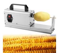 Cortador de patatas eléctrico 3 en 1, cortador en espiral de acero inoxidable para patatas, zanahorias y manzanas. Velocidad de rotación: 200 RPM, 40 W.