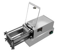 Cortador de Patatas eléctrico de Acero Inoxidable con Cuchillas de 8 mm, 10 mm y 12 mm. Cortador Profesional de Patatas Fritas, Zanahorias y Manzanas. Ideal para Uso doméstico y Comercial.