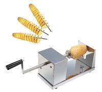 Cortador de patatas en espiral de acero inoxidable, cortador de patatas fritas, máquina de cortar frutas, cortador en espiral, máquina de corte multifuncional