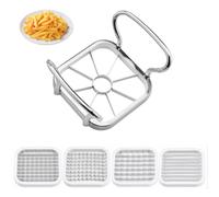 Cortador de Patatas Fritas, Cortador de Verdura 5 en 1, Cortador de Patatas de Acero Inoxidable, Cortador de Frutas, Cortador de Papas Multifuncional, Cortador de Manzanas, para frutas, verduras, DIY