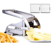 Cortador de Patatas Manual de Acero Inoxidable con 2 Cuchillas