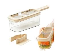 Cortador de patatas Picadora Manual de Acero Inoxidable con Protector de | Cortador Rebanador de Verduras para Fruta, , Zanahoria, Tomate, Pepino, Cocina, Ensalada y Camping