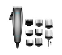 Cecotec Cortapelos Bamba PrecisionCare Power Blade Titanium, Cuchillas de Acero Inoxidable con Recubrimiento de Titanio, Palanca de ajuste regulable, Con cable, Color Gris, 9 Peines