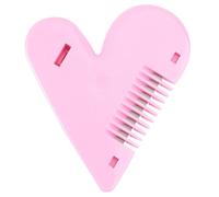 Cortador de Pelo Peine de Doble Cara Rosa de Plástico | Peine de Flequillo, Autoservicio y Retoque, Diseño Portátil, Uso para Mujeres