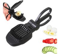 Cortador de pelo - Picadora manual inoxidable | Rebanadora de huevos | Para champiñones, kiwis, uvas, verduras, postres, ensaladas, decoración de pasteles, cocina casera, corte fácil, cocina saludable