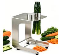 Cortador de pepino, herramienta de palito de zanahoria con 2 cuchillas reemplazables, 10 rebanadas/min, 45 mm de diámetro, acero inoxidable 304 para sushi, kimbap, preparación de ensaladas