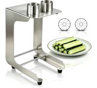 Cortador de pepino para sushi, práctica herramienta de corte de palitos de zanahoria, cortador de pepinos para cortar pepinos en tiras, removedor de semillas de núcleo, acero inoxidable, para hacer