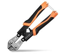 Cortador de pernos, Meccion Mini cortador de alambre y pernos CR-V de 8 "de alta resistencia, cable, cadena, tijeras de corte de resorte con cómodo agarre de goma suave