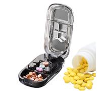 Cortador de píldoras - 1.77x0.89x3.35 pulgadas Corte comprimido con guía de centrado | Tableta portátil y práctica, accesorio para el hogar para medicamentos y viajes