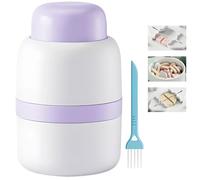 Cortador de píldoras con hoja oculta segura, divisor portátil y práctico para cortar a la mitad y cuartear píldoras, incluye cepillo de almacenamiento y limpieza para un uso fácil