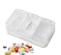 Cortador De Píldoras - De Separador De Tabletas De Doble Capa | Organizador De Medicina Portátil 4 En 1 | Estuche De Pastilla De Viaje Pequeño Para Hospital | ADULTANTES STO