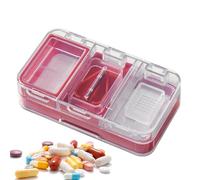 Cortador De Píldoras - De Separador De Tabletas De Doble Capa | Organizador De Medicina Portátil 4 En 1 | Estuche De Pastilla De Viaje Pequeño Para Hospital | ADULTANTES STO