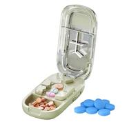 Cortador de píldoras divisor, cortador de pastillas fácil de transportar - Accesorio para personas mayores con dificultad de tragar para casa y viaje