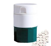 Cortador de píldoras, trituradora y cortador de pastillas, cortador de pastillas con almacenamiento de píldoras, molinillo de polvo multifuncional 4 en 1, vaso para beber, picar pastillas para