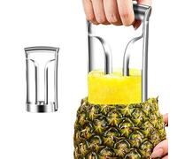 Cortador De Piña - Cortador Multiusos Para Frutas - Utensilio 2 En 1 De Acero Inoxidable Resistente Para Vegetales, Frutas, Piña, Pimientos Y Mangos