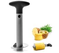 Cortador de piña de acero inoxidable con mango extraíble | Pelador de piñas para quitar el corazón