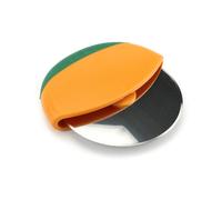 Cortador de pizza de 2 piezas fabricado con materiales de primera calidad con mango ovalado para un agarre c?modo y protecci?n para los dedos.