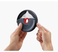 Joseph Joseph Disc Cortador de Pizza Easy-Clean Rueda Cortadora Compacta, Cuchilla de Acero Inoxidable, Gris/Rojo