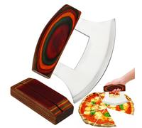 Cortador de pizza Ulu - Rebanadora de hoja basculante resistente, picadora de cocina versátil, herramienta de corte de ensalada de acero inoxidable con mango ergonómico | Destinado a la preparación de