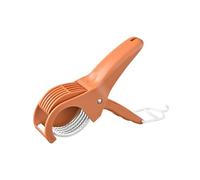 Cortador de plátano, cortador de ensalada de frutas de acero inoxidable, herramienta de cocina segura y fácil para plátano, perrito caliente, fresa, pepinos con paletas, herramienta de cocina