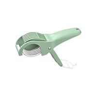Cortador de plátano, cortador de ensalada de frutas de acero inoxidable, herramienta de cocina segura y fácil para plátano, perrito caliente, fresa, pepinos con paletas, herramienta de cocina