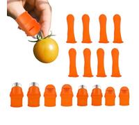 Cortador De Pulgar En Silicona | 16 Piezas Herramientas Recolección de Hortalizas,Cortador de Pulgar de Silicona para la Jardinería,Pepinos Berenjenas Tomates Sandías Fresas Cerezas