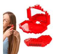 Cortador de punta dividida en forma de corazón, espejo de tijeras, peine de flequillo, herramienta portátil de corte de extremos muertos para un peinado rápido del cabello, accesorio de aseo para