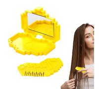 Cortador De Puntas Abiertas Para Mujeres, Tijeras para Flequillo Cepillo con Espejo, Eliminador De Puntas Abiertas En Forma De Corazón, Para Hogar, Cuidado Personal, Viaje, Rutina Diaria Y Exteriores