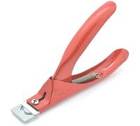 Cortador de puntas de uñas postizas para uñas de gel acrílico, uñas artificiales falsas afiladas y a prueba de óxido para manicura y pedicura para uso profesional y doméstico (rojo)