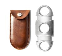 Cortador de Puros, Cortador de Cigarros, Acero Inox Cuchillo Guillotina Afilada, Cortador de Puros Doble Hoja, tijeras de doble filo, para la mayoría de los Puros, Regalo hombre