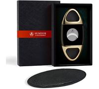 Cortador de Puros, Cortador de Cigarros, Cortador de Puros Doble Hoja,Bolsillo Cigar Cutter Acero Inoxidable Doble Hoja,KingKong CortadPuros para Mayoría Tamaño Cigarros