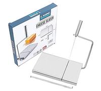 Cortador de queso de acero inoxidable - Cortador de queso multifuncional duradero con 6 cables de repuesto - Utensilios de coc Cortador de alimentos adecuado para queso, mantequilla, jamón, pastel,