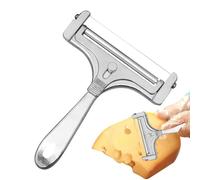 Cortador de queso de alambre - Cortador de cubitos de queso portátil ajustable de acero inoxidable, cortador de queso ajustable, cortador de queso en bloques resistente para queso suave, se