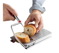 Cortador de queso | Slicer de queso manual de acero inoxidable que puede cortar fácilmente queso, salchichas, jamón y más, viene con una deliciosa herramienta de arroz de gran plato