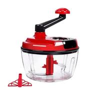 Cortador de - rallada, 18,5 cm Cortador de verduras manualmente - máquina de cocina de manivela hecha a mano para picar verduras, frutas y nueces, compacto, extraíble, lavavajillas -