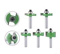 Cortador de ranura en T de grado industrial con rodamiento lubricado para enrutadores de vástago de 8 mm y necesidades de mecanizado de madera (5 mm)