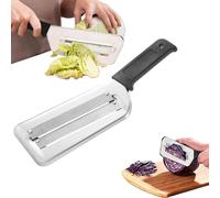 Cortador De Repollo, Repollo Acero Inoxidable Con Doble Cuchilla, Multiusos Equipo Cocina Cortador Manual Cocina, Fácil De Limpiar, Cortadors Para Repollos, Pelador Y Trituradora De Metal (Negro)