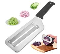 Cortador de repollo trituradora de repollo con cuchilla de acero inoxidable cortador de antideslizante de doble capa rallado para verduras y frutas color negro