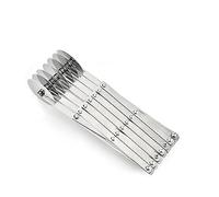 Cortador de repostería multirueda, cortador de pizza ajustable, rodillo multiredondo, divisor de masa para pizza, pan y pasteles (7 ruedas)