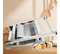 Cortador de rollos de sushi, cortador manual de acero inoxidable para sushi y kimbap, opciones de corte 8/10/12, herramienta fácil de limpiar para la cocina del hogar o barra de sushi
