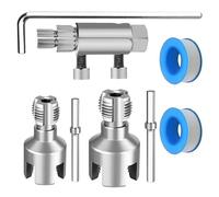 Cortador de roscas para tuberías,Herramientas de acero de alto carbono,Herramienta para cortar roscas internas y externas en tubos | Para uso privado y comercial, baño, personal especializado, T