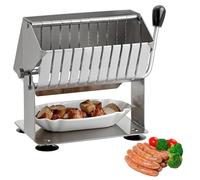 Cortador de salchichas, cortador de guillotina de alta calidad para cortar chorizo, pepperoni y delicias de carne seca, grosor de corte ajustable de 8,5 mm/17 mm