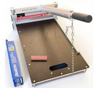 Cortador de suelo laminado/vinilo de grado industrial de 330 mm con kit de instalación de suelo, cortes instantáneos de 15°/30°/45°/90° en un solo paso, cortes rápidos y limpios en suelos