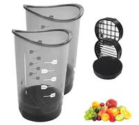 Cortador de tazas, 2025 mejorado Fruit Slicing Cup with Removable Blade & Push Plate, Easy Clean Egg, Grape, Strawberry, cortador de plátano (2)