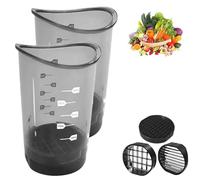 Cortador de tazas, 2025 mejorado Fruit Slicing Cup with Removable Blade & Push Plate, Multifuncional Egg Grape Plátano Strawberry Cutter Kitchen Tool (2)