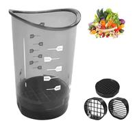 Cortador de tazas, 2025 mejorado Fruit Slicing Cup with Removable Blade & Push Plate, Multifuncional Egg Grape Plátano Strawberry Cutter Kitchen Tool (1)