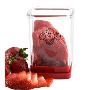 Cortador de tazas, cortador de frutas, cortador de velocidad con placa de empuje, cortador de fresas de plátano de acero inoxidable, herramienta portátil de cocina para cortar verduras
