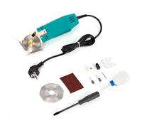 Cortador de tela, cortador de cartón, 170 W, 70 mm, cortador eléctrico de tela, 1400 rpm, tijeras eléctricas con hoja de repuesto, para algodón, seda, fibras sintéticas