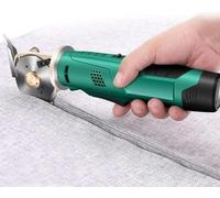 Cortador de tela eléctrico inalámbrico, batería recargable de 4000 mAh, afilado automático, corte máximo de 3,3 cm, para tela, cuero, alfombras y papel, ligero y portátil con hoja HSS